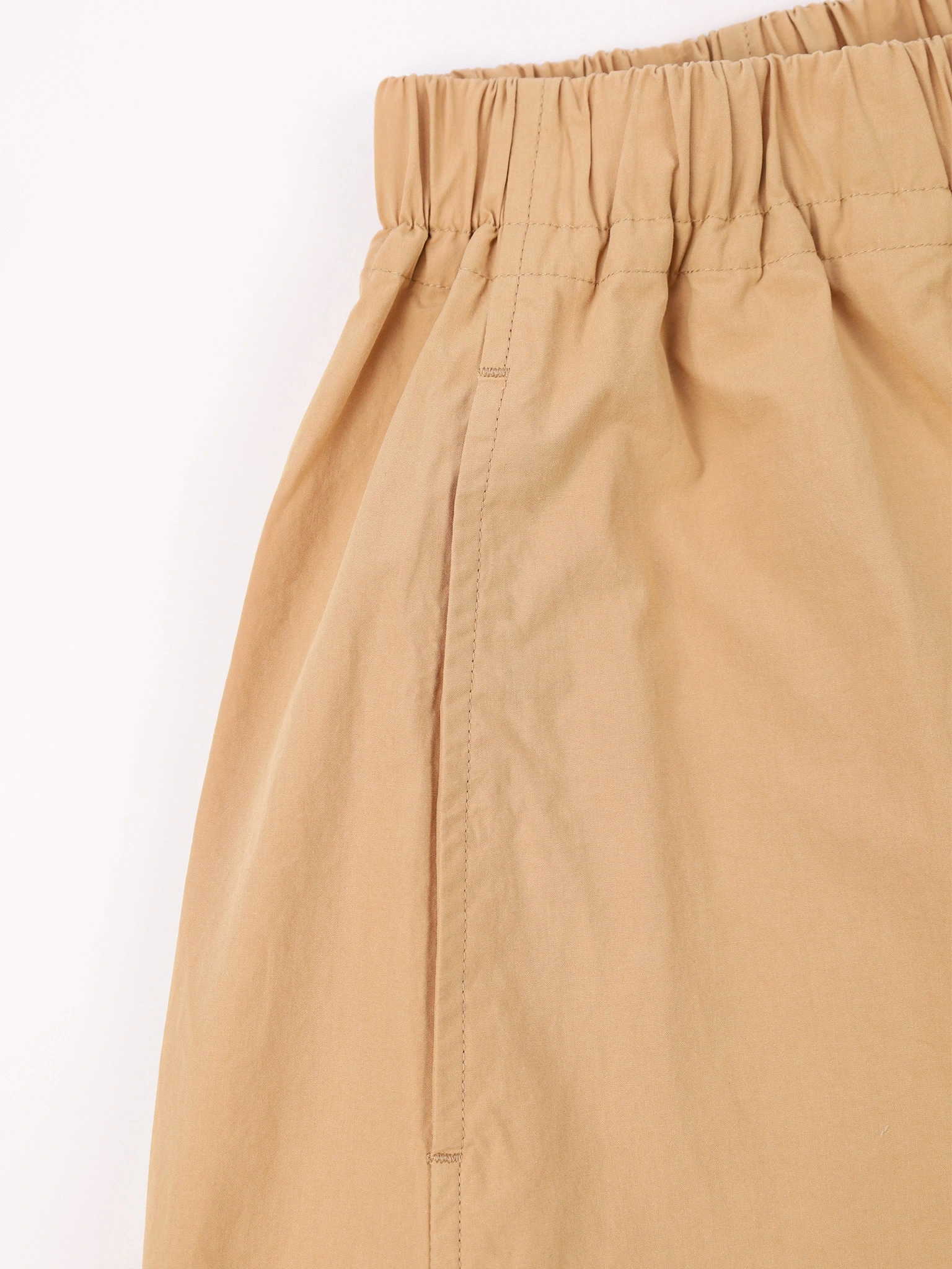 Брюки бежевого цвета из хлопка прямого кроя